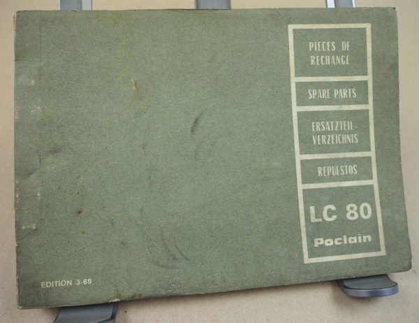Poclain LC80 Bagger Ersatzteilliste Parts List Pieces de rechange Repuestos 1968