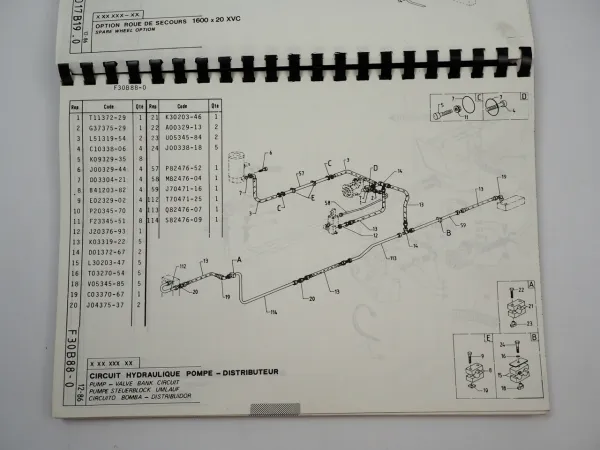 Poclain PPM 380 ATT Mobilkran Autokran Ersatzteilliste Spare Parts 1991