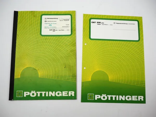 Pöttinger CAT 230 plus front PTM 332 Mäher Betriebsanleitung ETL Reparatur
