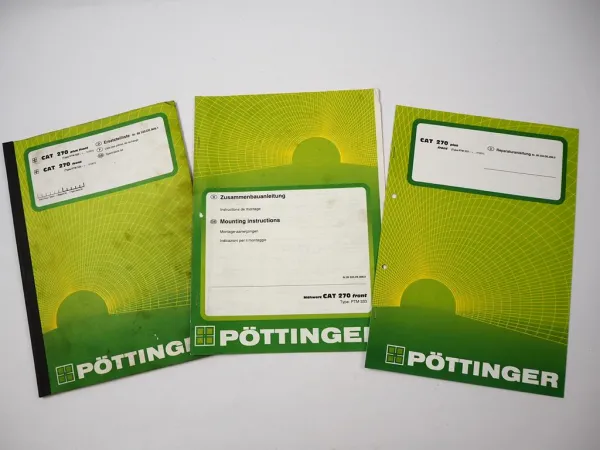 Pöttinger CAT 270 plus front PTM 333 Mäher Ersatzteilliste Reparaturanleitung