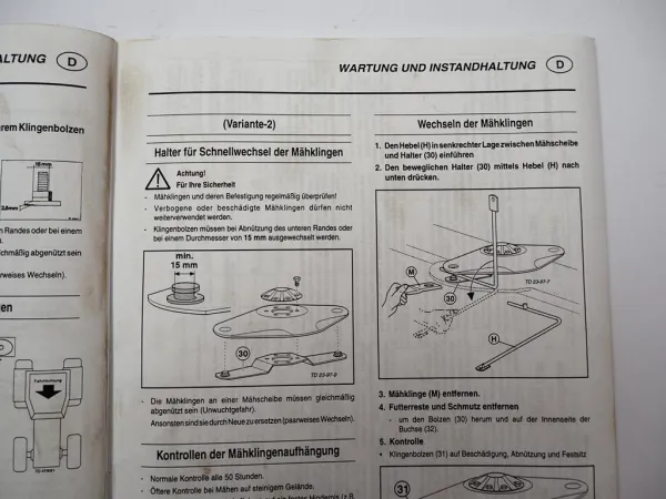 Pöttinger CAT Nova 290 PSM 358 Scheibenmäher Betriebsanleitung Ersatzteilliste