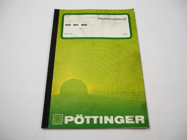 Pöttinger CAT Nova HIT WID Reparaturanleitung Werkstatthandbuch 1994/95