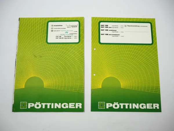 Pöttinger CAT190 Type PTM330 Mäher Ersatzteilliste Reparaturanleitung ca. 1990