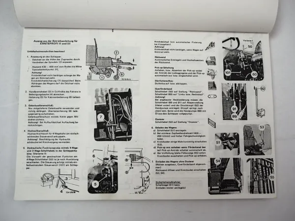 Pöttinger Ernteprofi II IIS III Ladewagen Betriebsanleitung Ersatzteilliste 1985