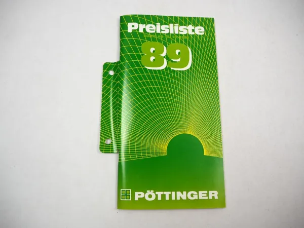 Pöttinger Mähwerke Ladewagen Erntewagen Maishäcksler Streuwagen Preisliste 1989