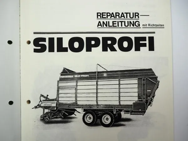 Pöttinger Siloprofi II und III Formel S Europrofi Werkstatthandbuch 1994/95