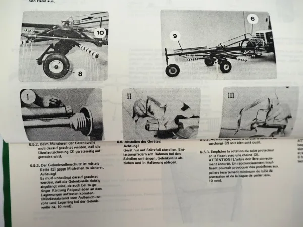 Pöttinger Top33R Schwadkreisel Bedienungsanleitung Ersatzteilliste 1988