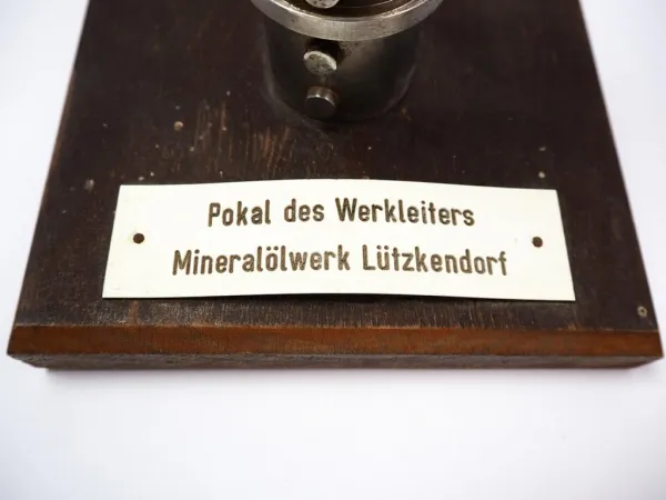 Pokal des Werkleiters Mineralölwerk Lützkendorf Krumpa Mücheln Braunsbedra DDR
