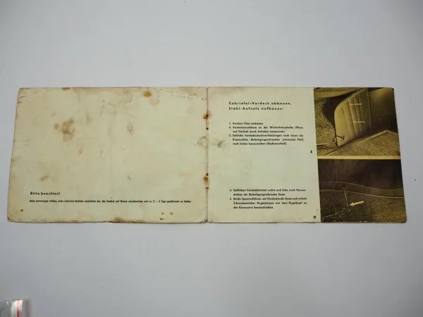 Porsche 356 Umbau Anleitung Textil Stahlverdeck beim Cabriolet 1961