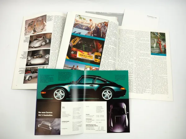 Porsche 911 928 968 2x Prospekt 2x Club Magazin Preisliste Poster 1988 bis 1993