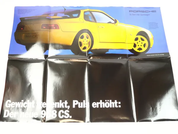 Porsche 911 928 968 2x Prospekt 2x Club Magazin Preisliste Poster 1988 bis 1993