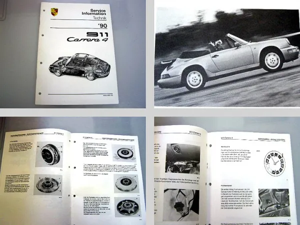 Porsche 911 Carrera 4 Technik Service Information Werkstatthandbuch 1990