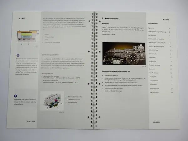 Porsche 911 GT3 Service Information Technik 2004 Schulungshandbuch