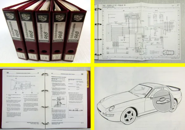 Porsche 968 guida manuale di riparazione + Schema elettrico 1990 - 1994