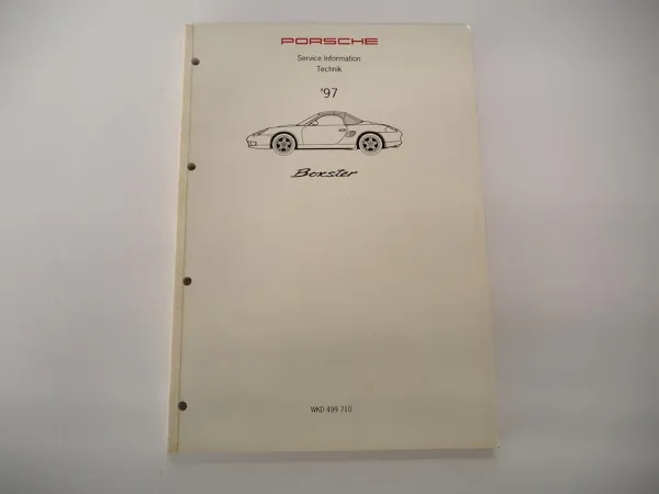 Porsche Boxster Service Information Technik 1997 Schulungshandbuch