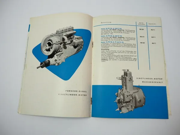Porsche Diesel Schlepper Austauschdienst Ersatzteilliste Anschreiben 1958/59