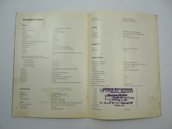 Porsche Diesel Standard T Montageanleitung Werkstatthandbuch 1960