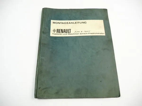 Porsche Renault Super 4 Super 5 Montageanleitung Werkstatthandbuch 1960er Jahre