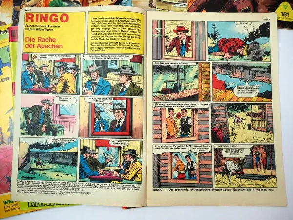 Posten 21x Comic Robinson Lasso Tibor Buffalo Bill Jerry Spring Ringo 1970er J.