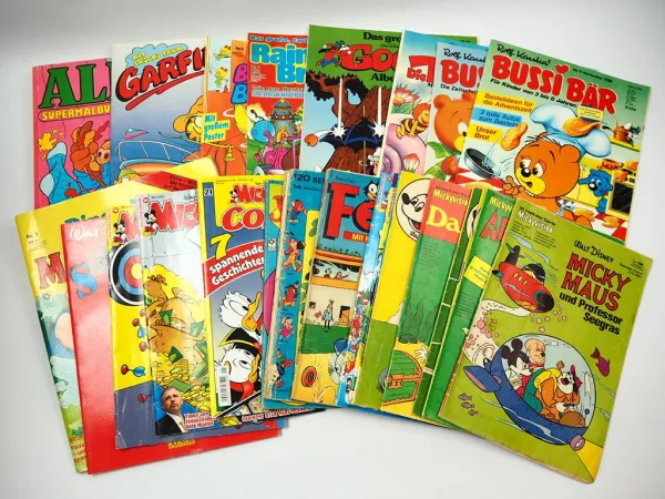 Posten 26x Comic Kinderzeitschrift Malbuch 1970/80er Jahre