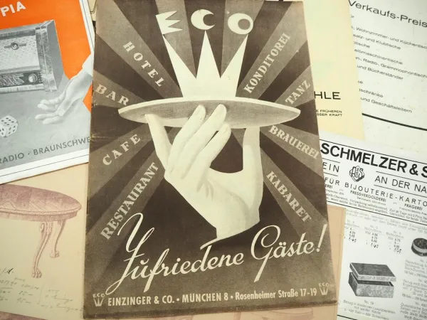 Posten 40 x Prospekte Broschüren Kataloge Thema Haushalt Möbel Sanitär 1930/70