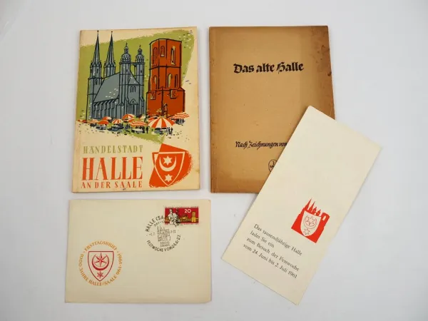 Posten Händelstadt Halle an der Saale Bücher Ersttagsbrief 1961