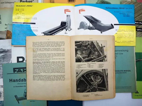 Posten Landtechnik Ersatzteillisten Betriebsanleitungen Information 1950/60er J.