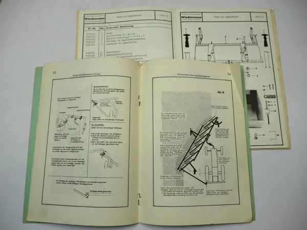 Posten Landtechnik Ersatzteillisten Betriebsanleitungen Information 1950/60er J.