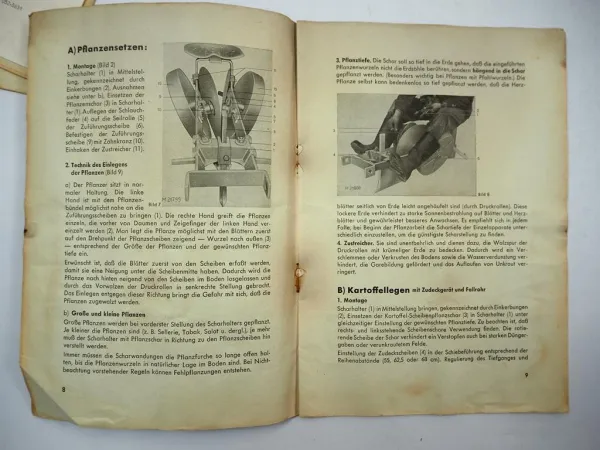 Posten Landtechnik Ersatzteillisten Betriebsanleitungen Information 1950/60er J.