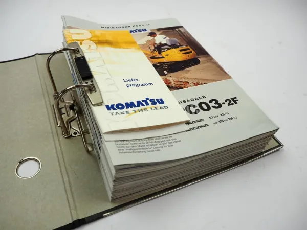 Posten Original Prospekte Komatsu Bagger Radlader Kipper 1990/2000er Jahre