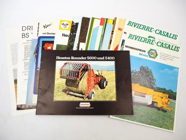 Posten original Prospekte Landtechnik 1970er bis 1990er Jahre