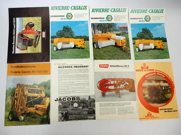 Posten original Prospekte Landtechnik 1970er bis 1990er Jahre
