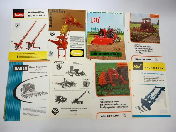 Posten original Prospekte Landtechnik 1970er bis 1990er Jahre