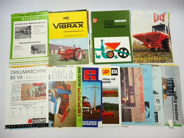 Posten original Prospekte Landtechnik 1970er bis 1990er Jahre