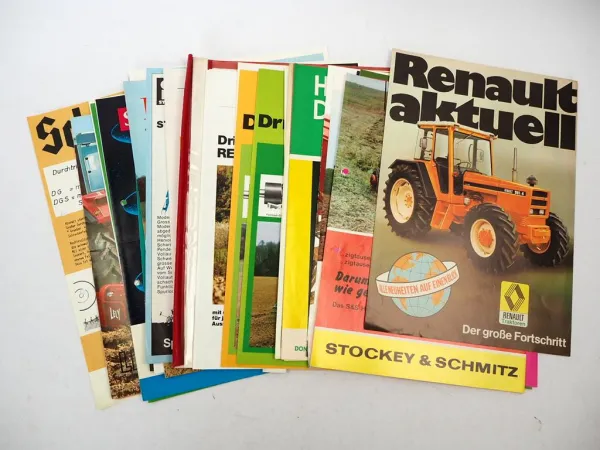 Posten original Prospekte Landtechnik 30 Stück 1960er bis 1990er Jahre