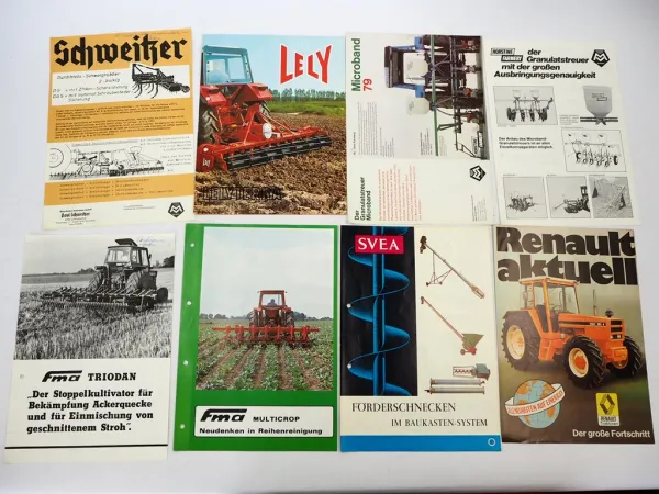 Posten original Prospekte Landtechnik 30 Stück 1960er bis 1990er Jahre