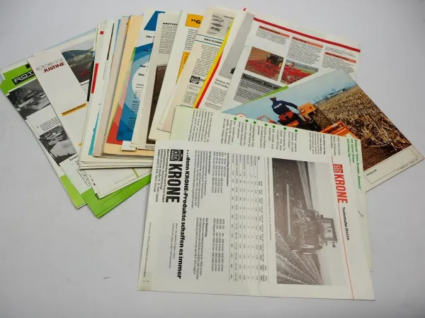 Posten Original Prospekte Landtechnik Bodenbearbeitung 1970/80er Jahre