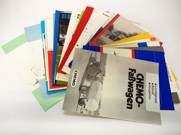 Posten Original Prospekte Landtechnik Tankwagen Fasswagen 1970/80er Jahre