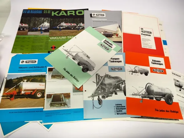 Posten Original Prospekte Landtechnik Tankwagen Fasswagen 1970/80er Jahre