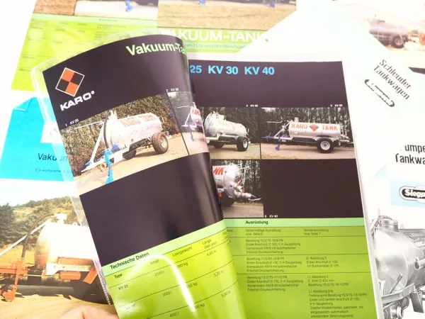 Posten Original Prospekte Landtechnik Tankwagen Fasswagen 1970/80er Jahre