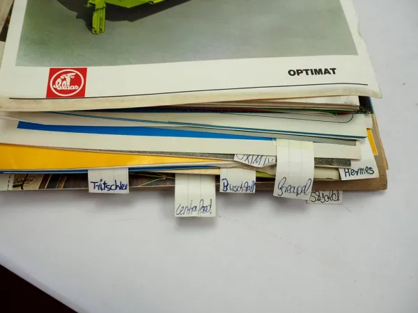 Posten Original Prospekte Landtechnik verschiedene Hersteller ca. 1970/80er J.