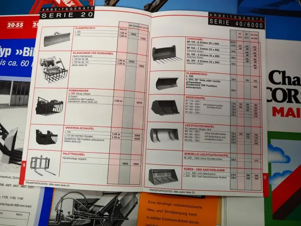 Posten Original Prospekte Landtechnik z.B. Frontlader 1970/80er Jahre