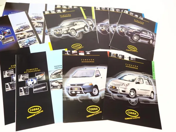 Posten Original Prospekte Preisliste Cobra Zubehör für Toyota Lexus 2004/05