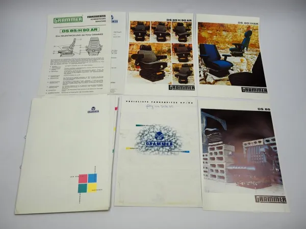 Posten Original Prospekte Preisliste Grammer Sitze für LKW Stapler Traktor 1994