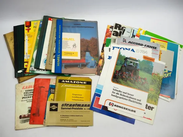 Posten original Prospekte Preislisten Ersatzteillisten Landtechnik 1960/90er J.