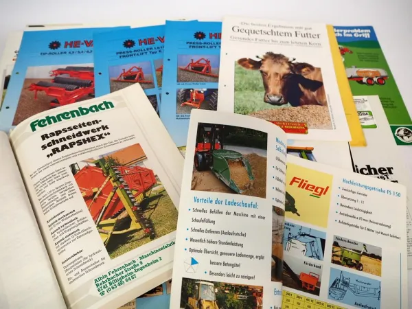 Posten Original Prospekte Preislisten Landtechnik 1960 bis 1990er Jahre