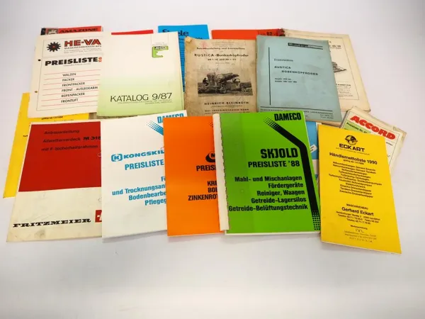 Posten Original Prospekte Preislisten Landtechnik 1960 bis 1990er Jahre
