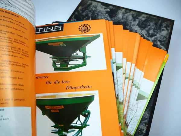 Posten Original Prospekte Prüfberichte Rotina Düngetechnik in Archivkasten