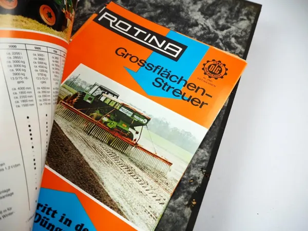 Posten Original Prospekte Prüfberichte Rotina Düngetechnik in Archivkasten