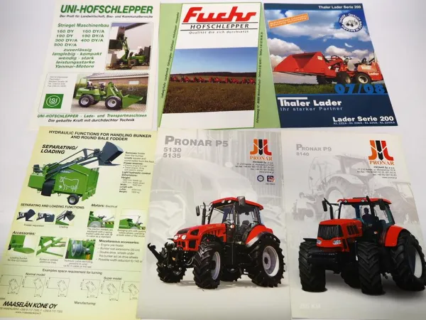 Posten Original Prospekte Schlepper Hoftraktoren ca. 2000er Jahre